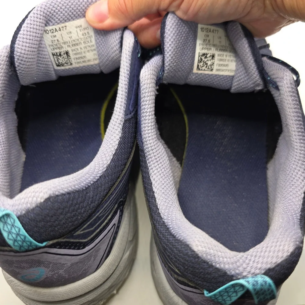 ASICS Gel Venture 7 Womens 11 Wide Navy Blue Trail Running Shoes 1012A477